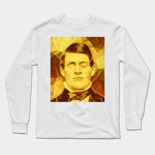 Phineas Gage Golden Portrait | Phineas Gage Artwork 9 Long Sleeve T-Shirt